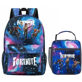 Kids Fortnite Backpack Lunch box School Bag Kids Bookbag (13 color)