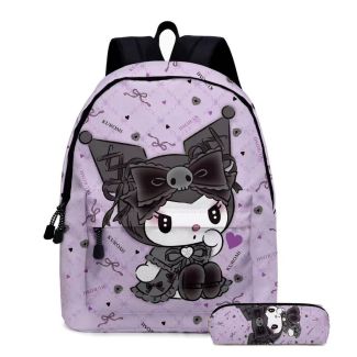 Kuromi Backpack and Pencil bag New 3D Printed Children School Bags Boys Girls Casual Travel Backpack 