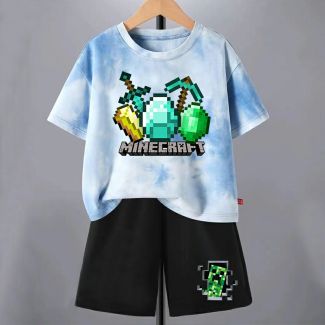 Minecraft  Tie dye T-Shirt Kids Cotton Shirt 5