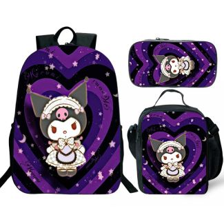 NEW kuromi Backpack and Lunch bag kuromi Bookbag for boy Back to School