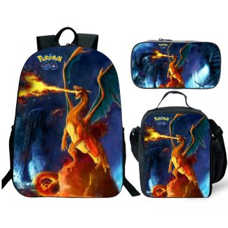 NEW Charizard Backpack and Lunch bag Bookbag for boy Back to School