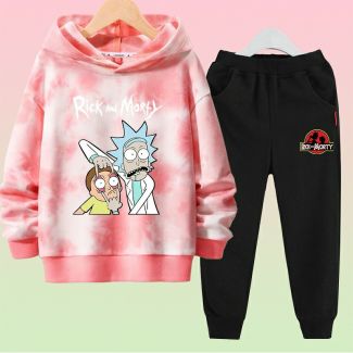 NEW Rick and morty  tie dye hoodie and sweatpants set