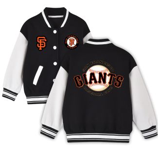NEW San Francisco Giants Kids Varsity Jacket Girls Boys Baseball Jacket Bomber Coat School Jackets with Pocket