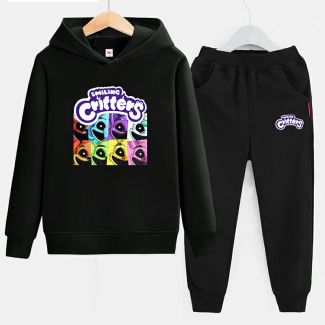 Smiling Critters Kids Hoodies Cotton Sweatshirts Outfits