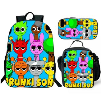 Sprunki Backpack Set for Pre-School Girls & Boys, Kids 16" School Bag 