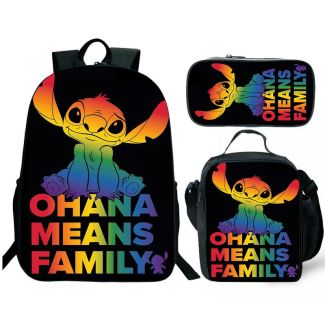 Stitch Backpack Lunch box School Bag Kids Bookbag