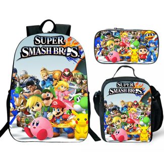 Super Smash Bros Bookbags 3D printed 16" waterproof backpack